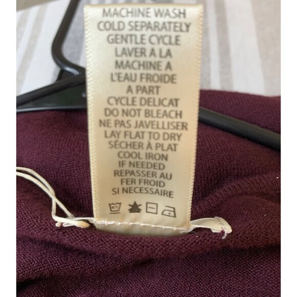 NWT Max Studio Wine Midi Kimono Sweater Dress S Wide Sleeve Belt RT10540 - Picture 5 of 7